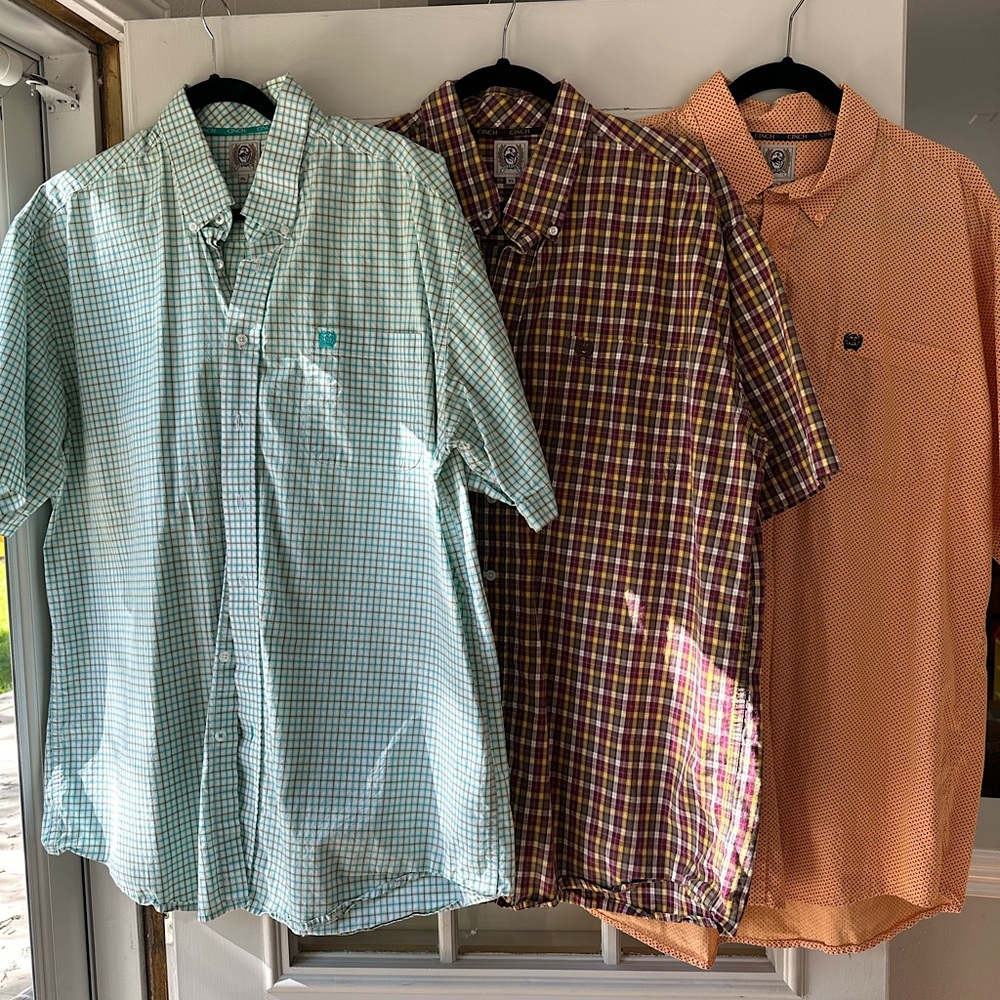 Men’s Cinch Short Sleeve Button Down LOT